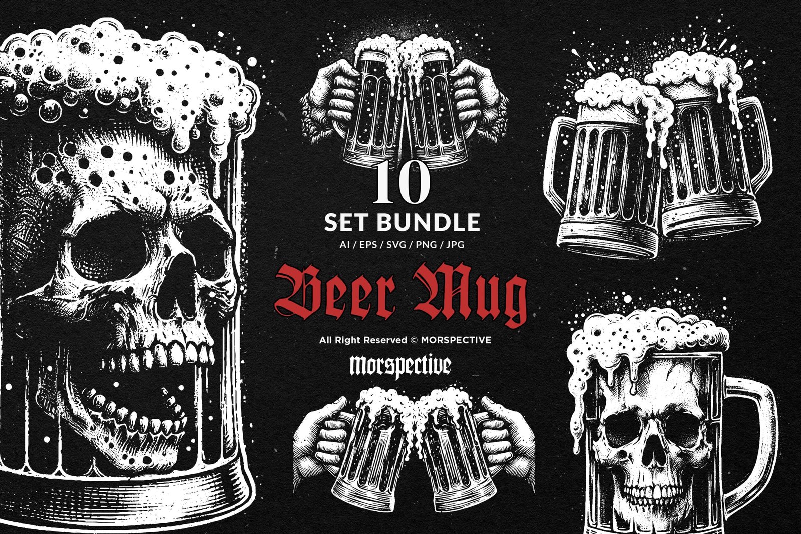 10 Bundle Dark Art Beer Mug 1 10 Bundle Dark Art Beer Mug