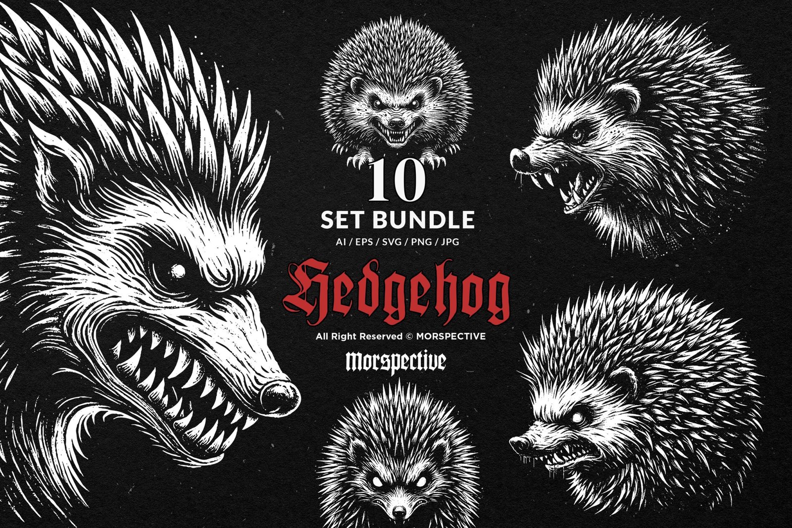 10 Bundle Dark Art Hedgehog 1 10 Bundle Dark Art Hedgehog