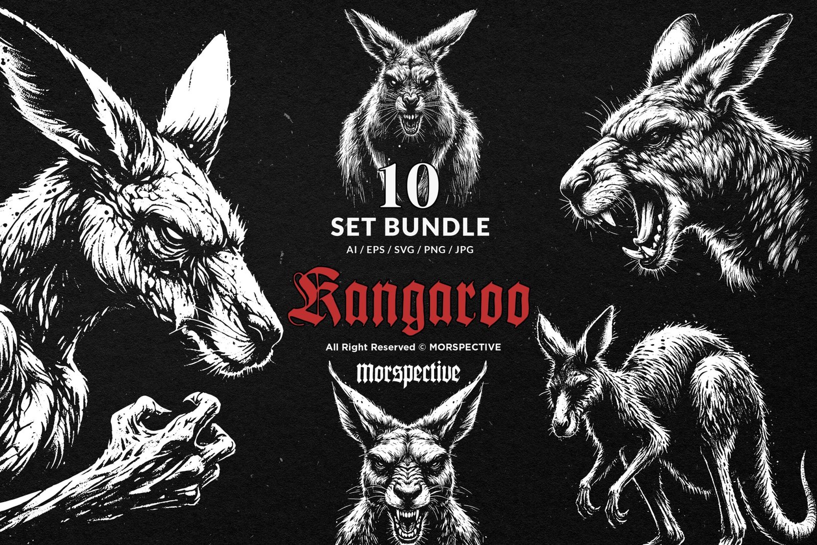 10 Bundle Dark Art Kangaroo 1 10 Bundle Dark Art Kangaroo