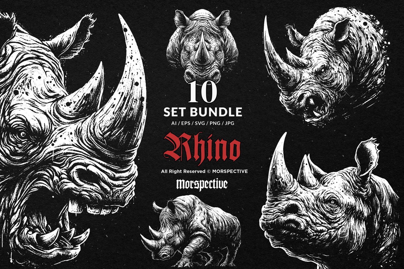 10 Bundle Dark Art Rhino 1 10 Bundle Dark Art Rhino