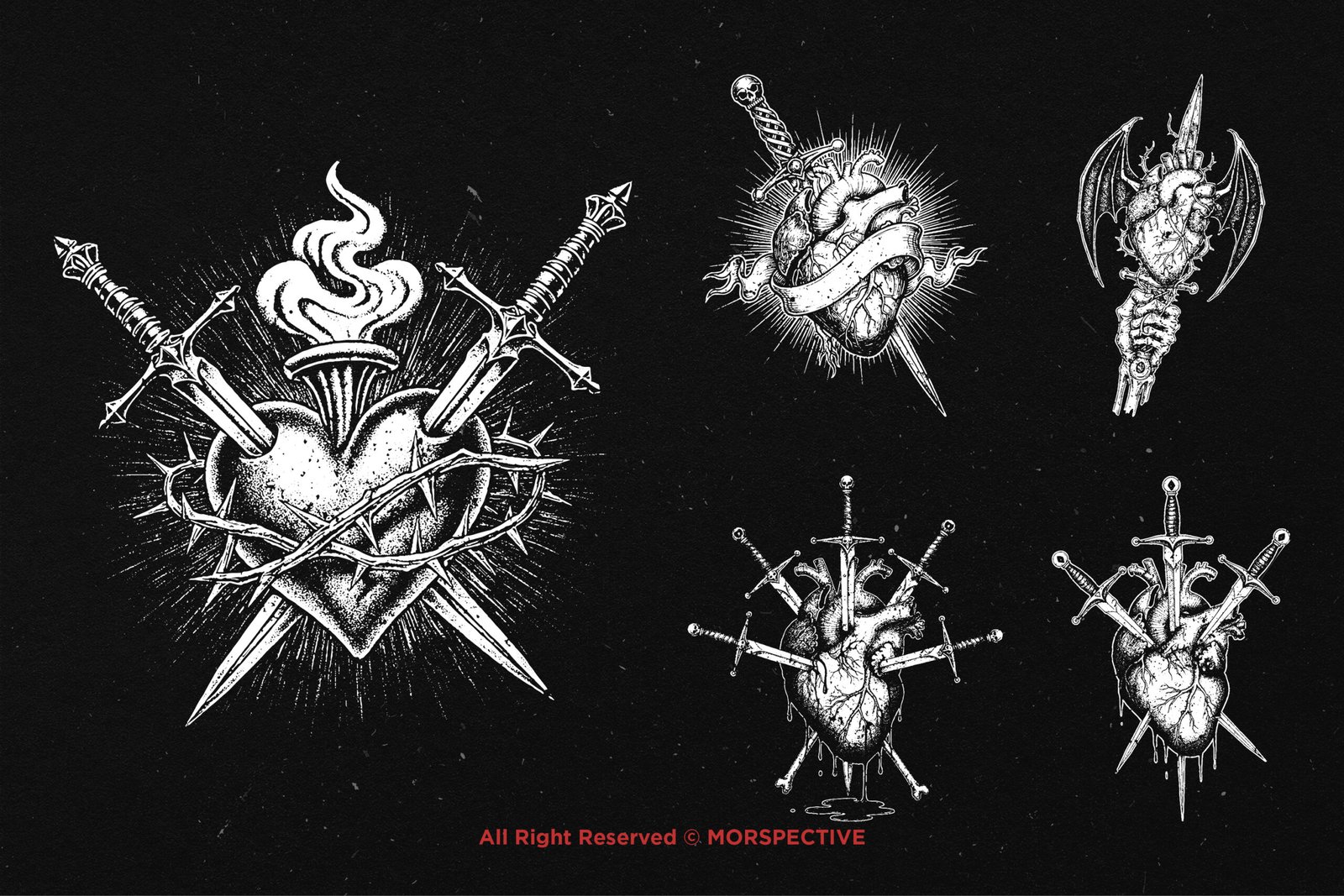 10 Bundle Dark Art Dagger Heart 3 10 Bundle Dark Art Dagger Heart - Image 3