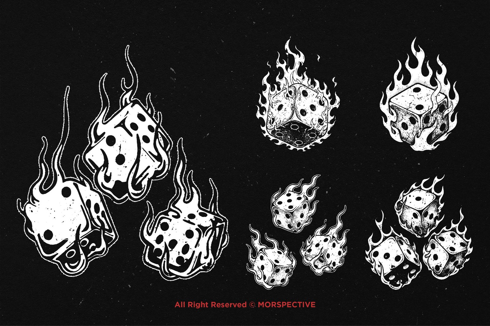 10 Bundle Dark Art Fire Dice 3 10 Bundle Dark Art Fire Dice - Image 3