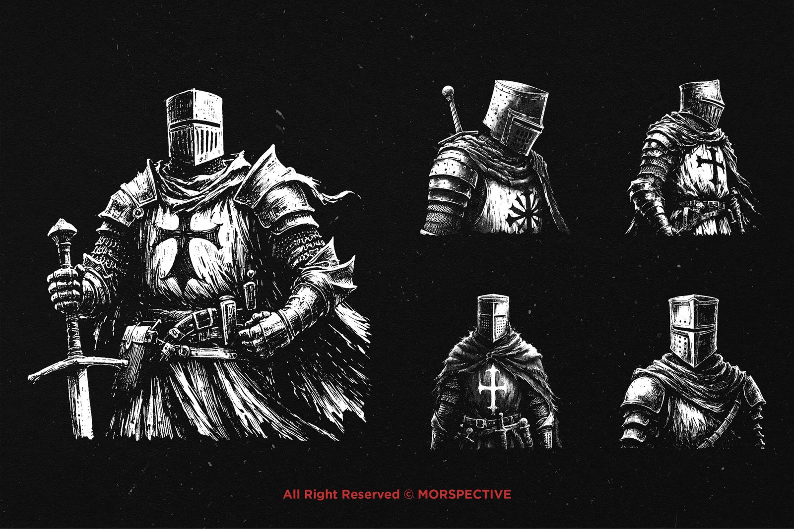 10 Bundle Dark Art Crusader Soldier 3 10 Bundle Dark Art Crusader Soldier - Image 3