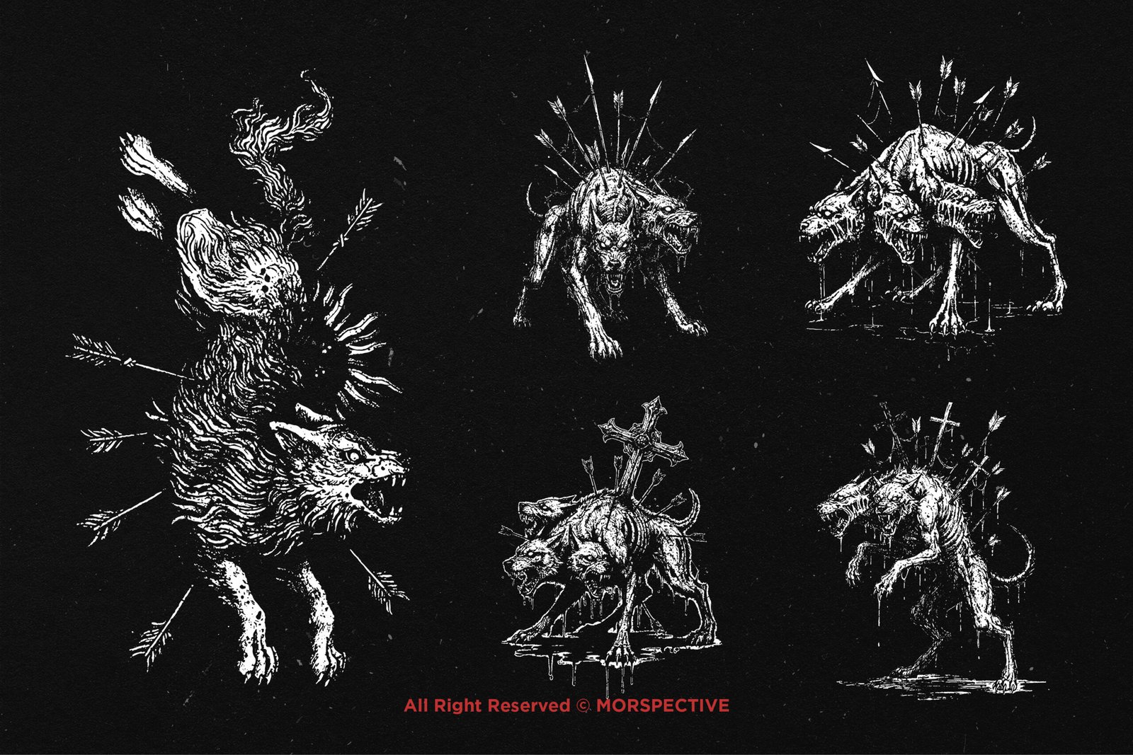 10 Bundle Dark Art Undead Wolf 3 10 Bundle Dark Art Undead Wolf - Image 3