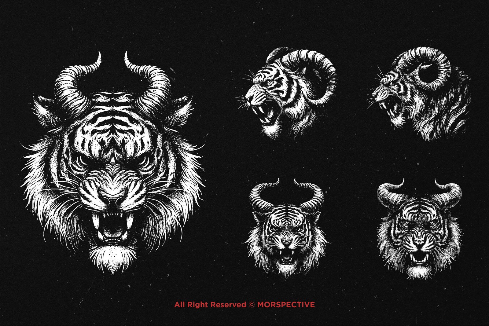 10 Bundle Dark Art Tiger Horn 3 10 Bundle Dark Art Tiger Horn - Image 3