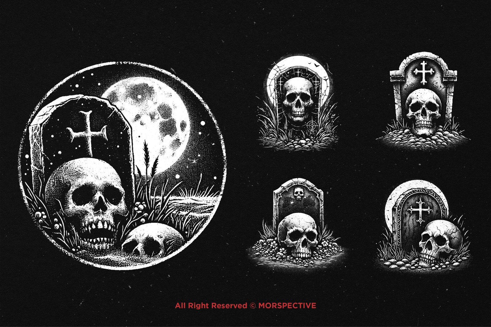 10 Bundle Dark Art Skull Grave 3 10 Bundle Dark Art Skull Grave - Image 3