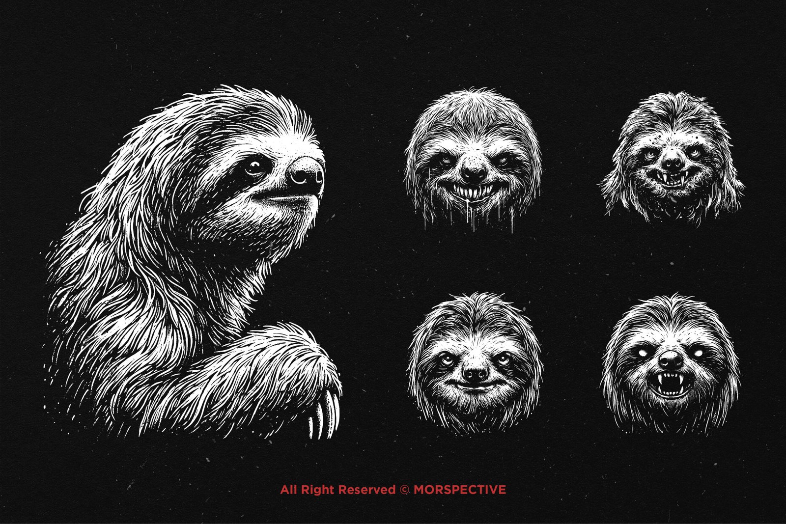 10 Bundle Dark Art Sloth Slow 3 10 Bundle Dark Art Sloth Slow - Image 3