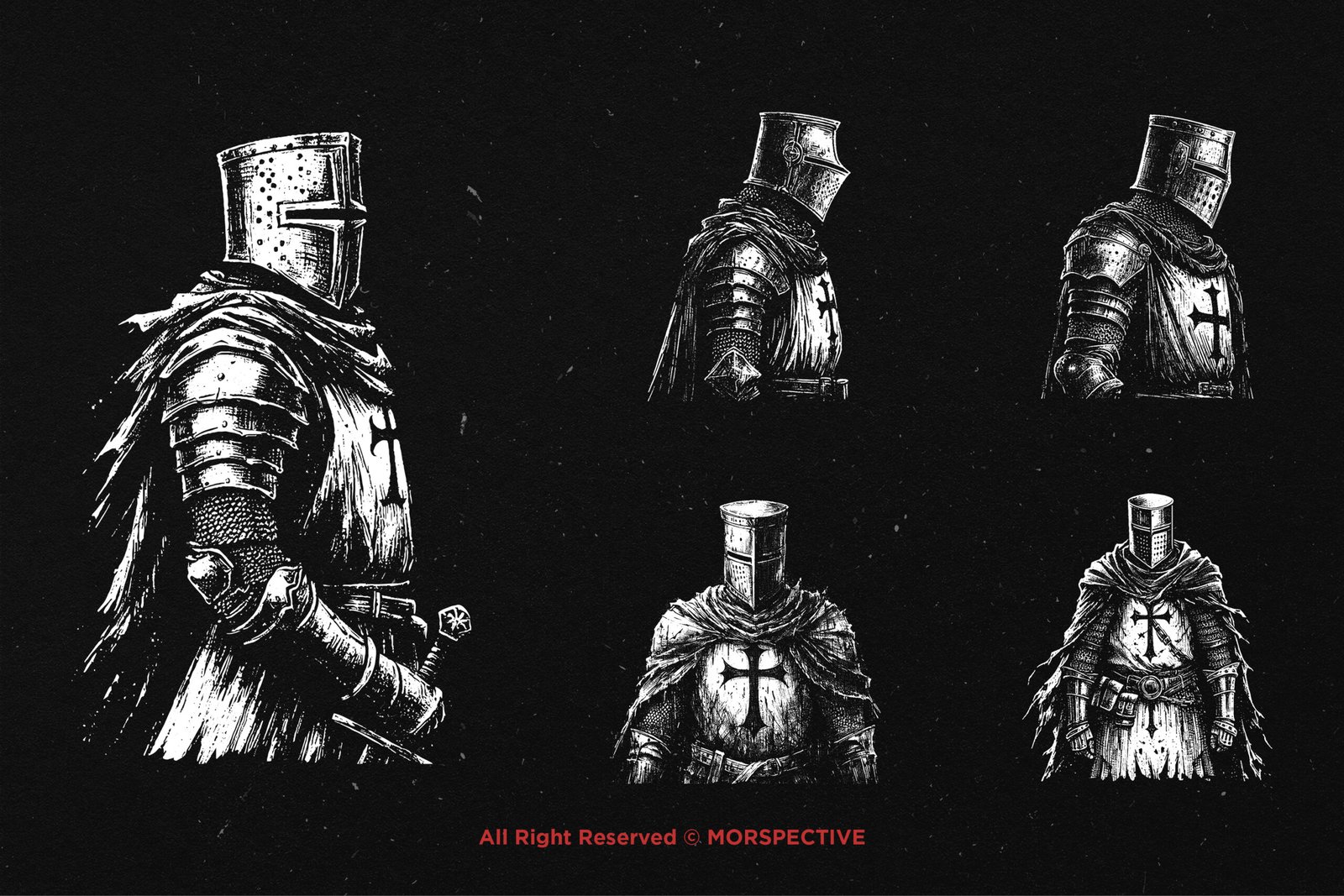 10 Bundle Dark Art Crusader Soldier 4 10 Bundle Dark Art Crusader Soldier - Image 4