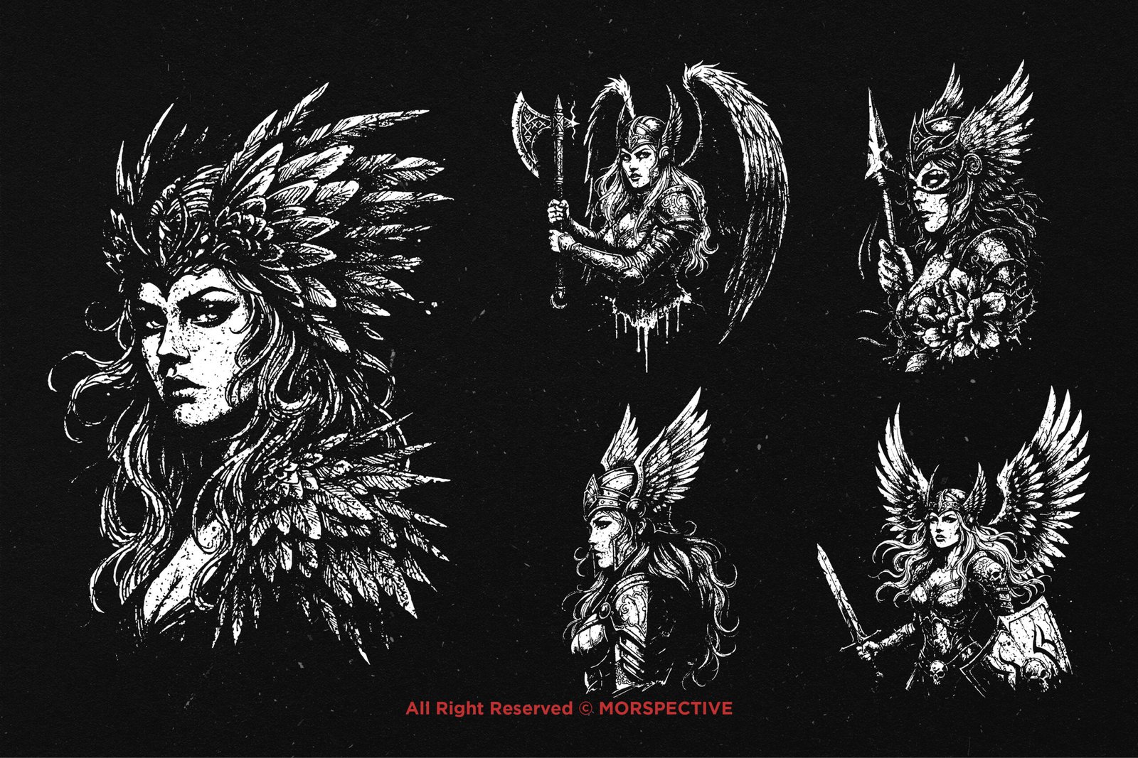 10 Bundle Dark Art Valkyrie Knight 4 10 Bundle Dark Art Valkyrie Knight - Image 4