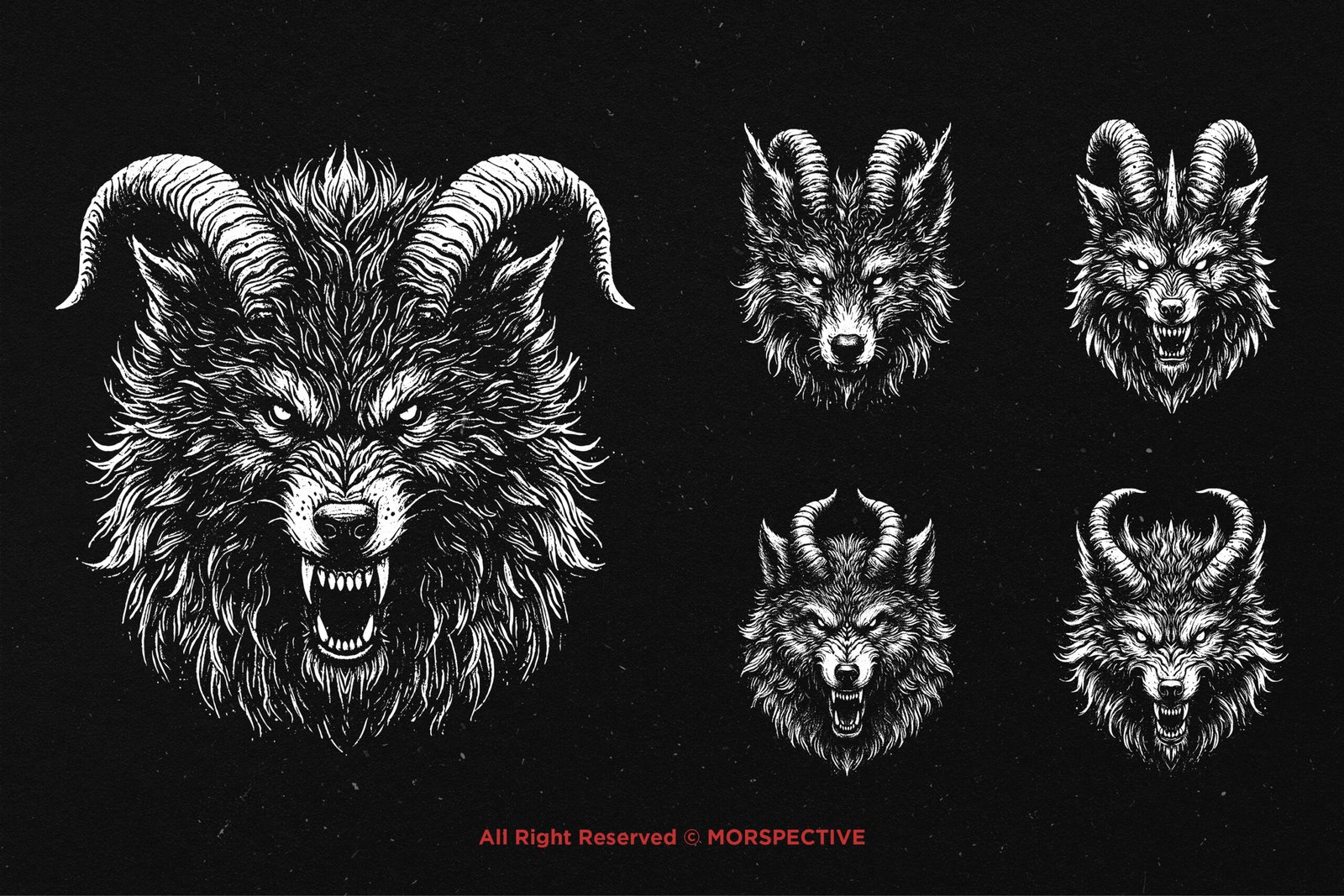 10 Bundle Dark Art Wolf Horn 4 10 Bundle Dark Art Wolf Horn - Image 4
