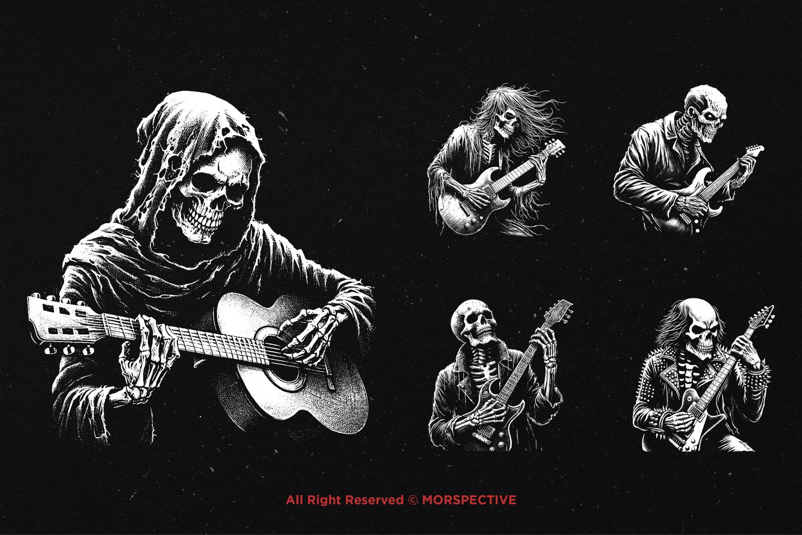 10 Bundle Dark Art Skull Guitarist 4 10 Bundle Dark Art Skull Guitarist - Image 4