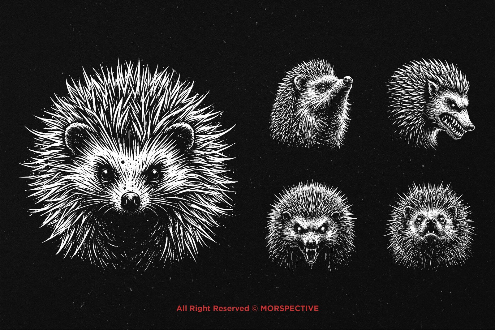 10 Bundle Dark Art Hedgehog 4 10 Bundle Dark Art Hedgehog - Image 4