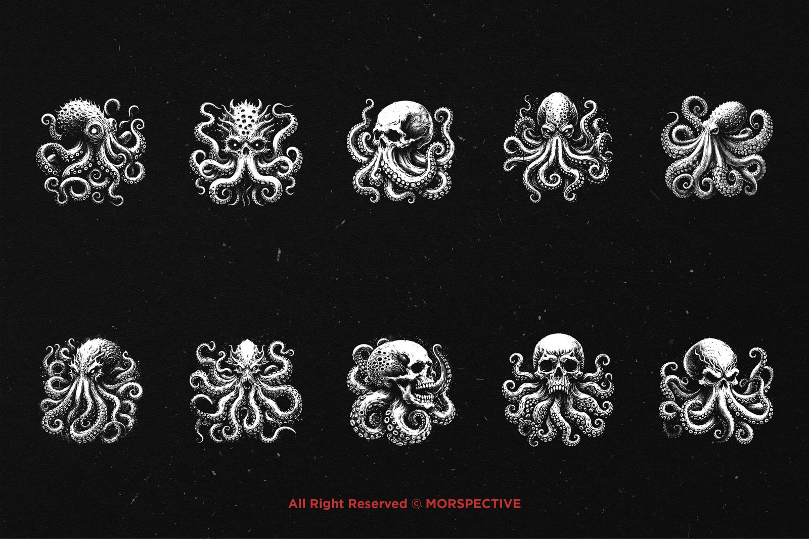 10 Bundle Dark Art Octopus Beast 5 10 Bundle Dark Art Octopus Beast - Image 5
