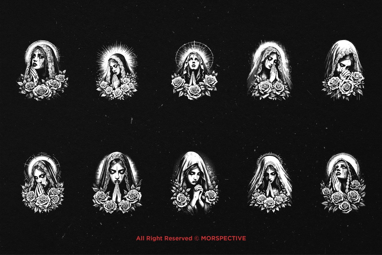 10 Bundle Dark Art Skull Sad Mother Marry 5 10 Bundle Dark Art Skull Sad Mother Marry - Image 5