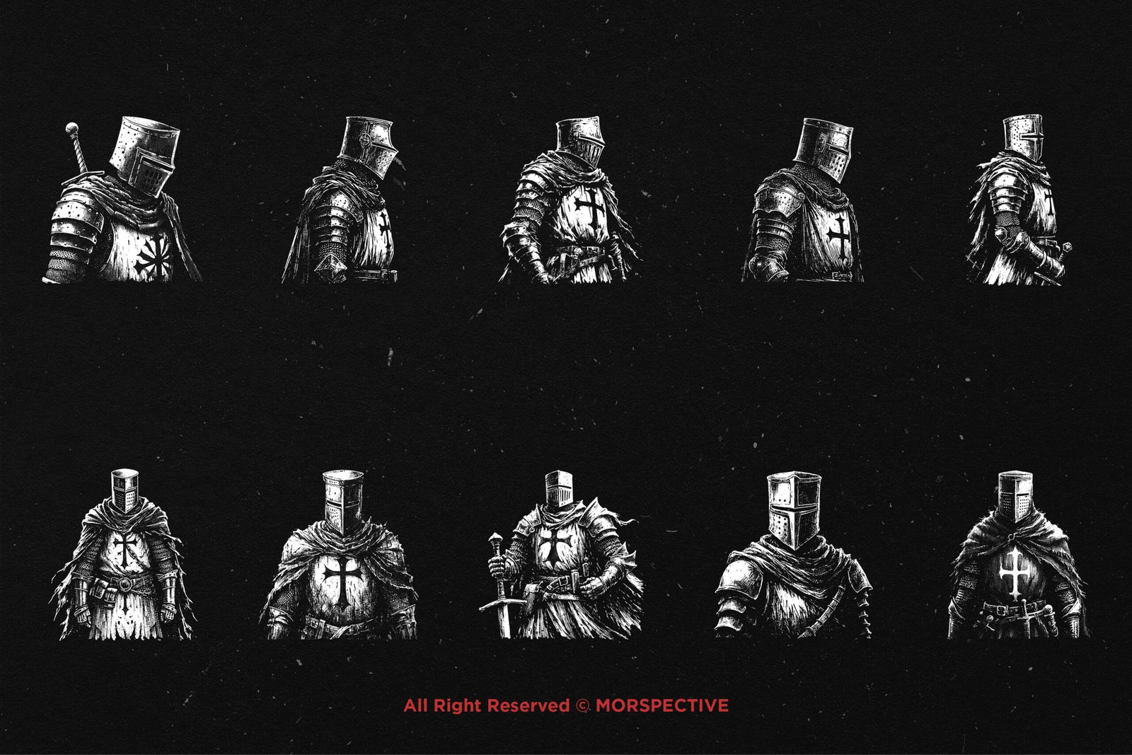 10 Bundle Dark Art Crusader Soldier 5 10 Bundle Dark Art Crusader Soldier - Image 5