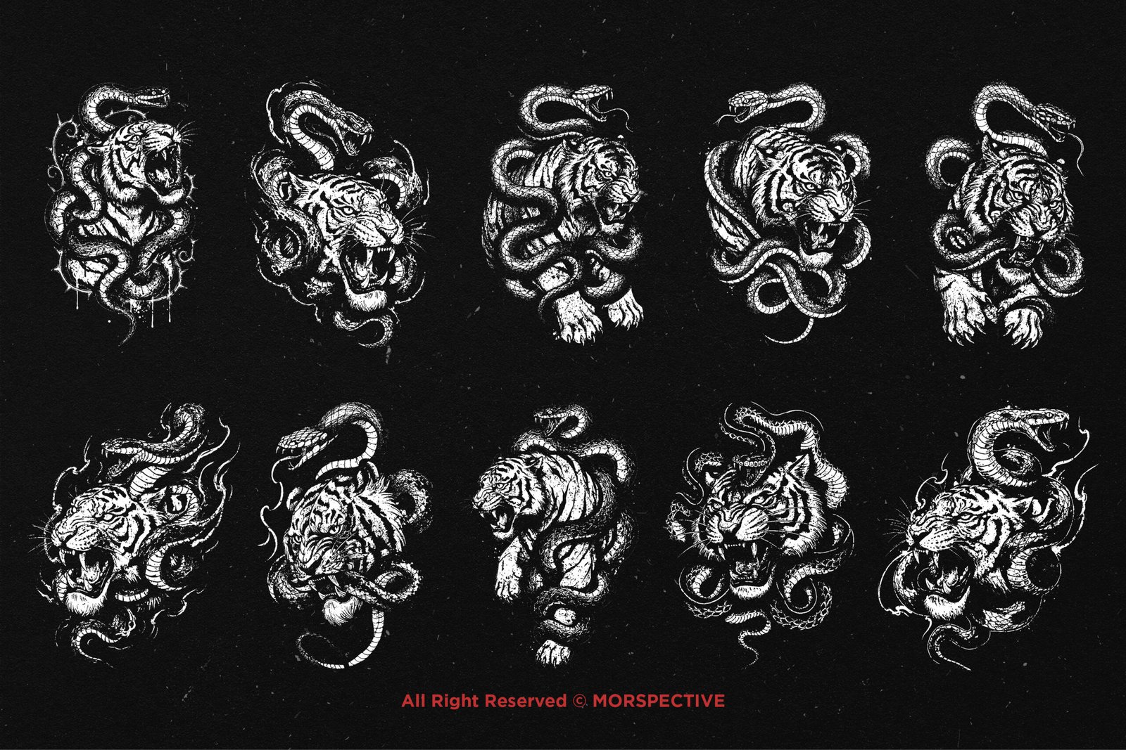 10 Bundle Dark Art Tiger Snake 5 10 Bundle Dark Art Tiger Snake - Image 5