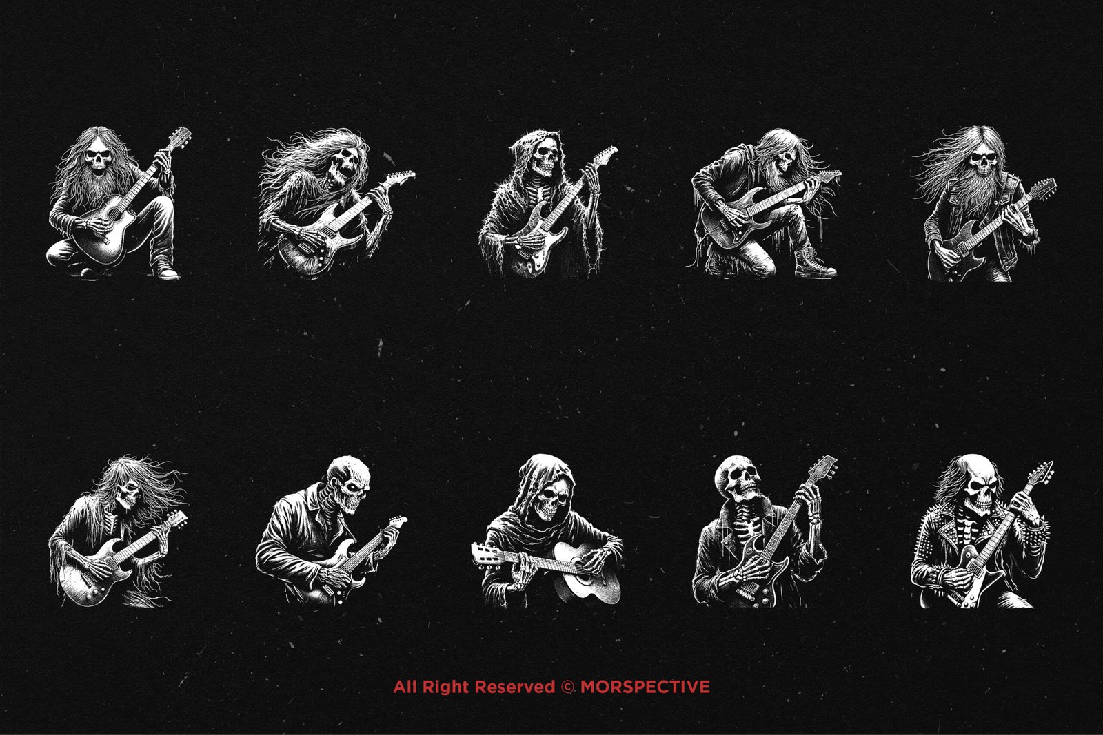 10 Bundle Dark Art Skull Guitarist 5 10 Bundle Dark Art Skull Guitarist - Image 5