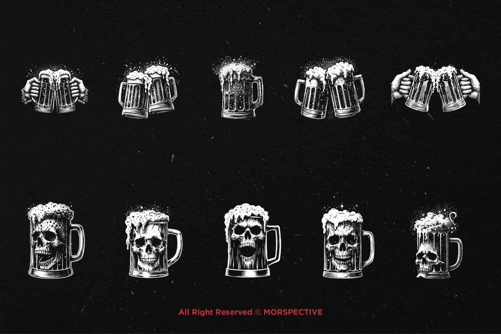 10 Bundle Dark Art Beer Mug 5 10 Bundle Dark Art Beer Mug - Image 5