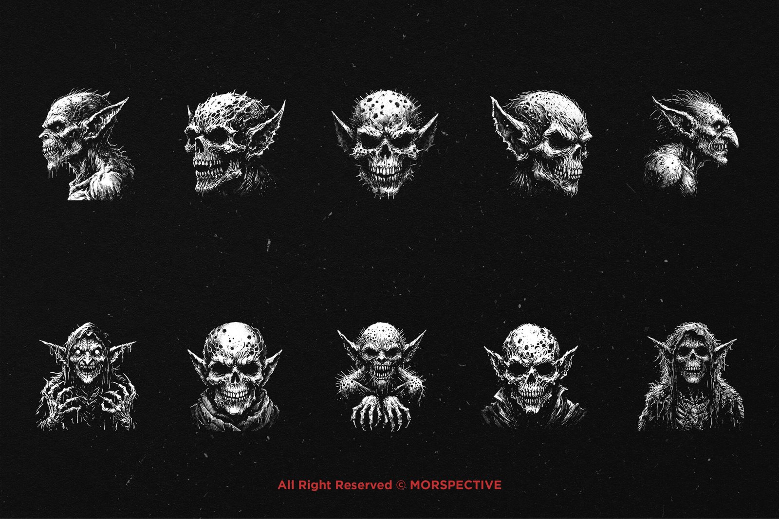 10 Bundle Dark Art Skull Goblin 5 10 Bundle Dark Art Skull Goblin - Image 5