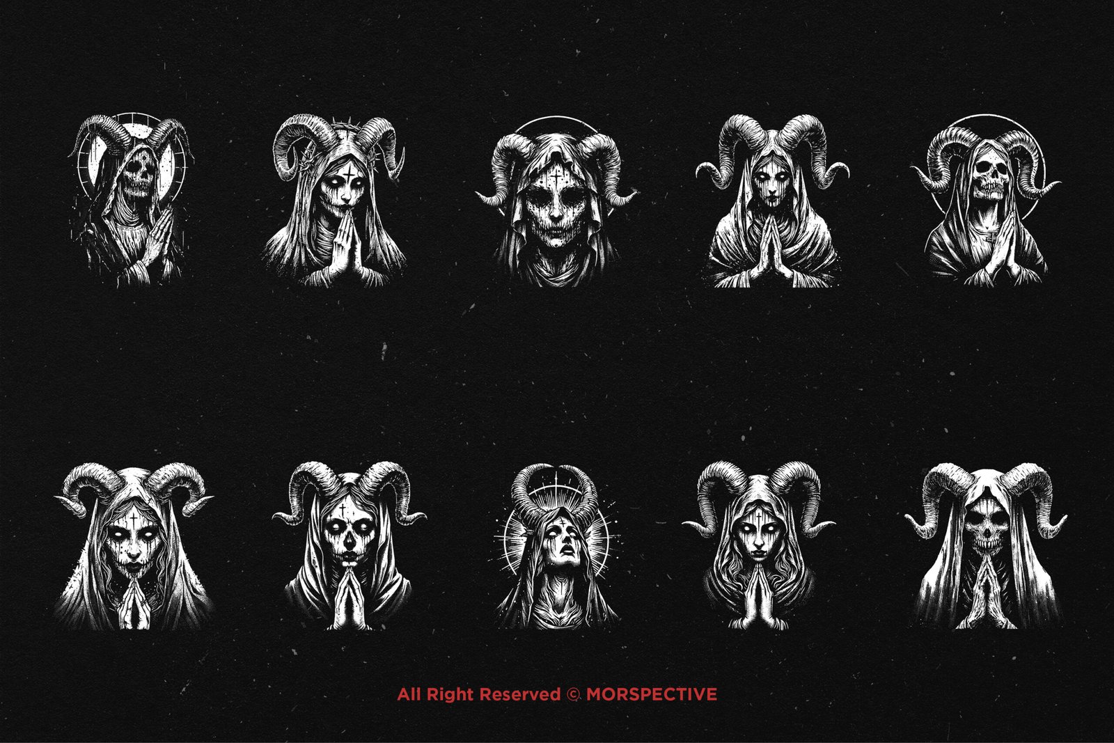 10 Bundle Dark Art Mother Marry Skull 5 10 Bundle Dark Art Mother Marry Skull - Image 5