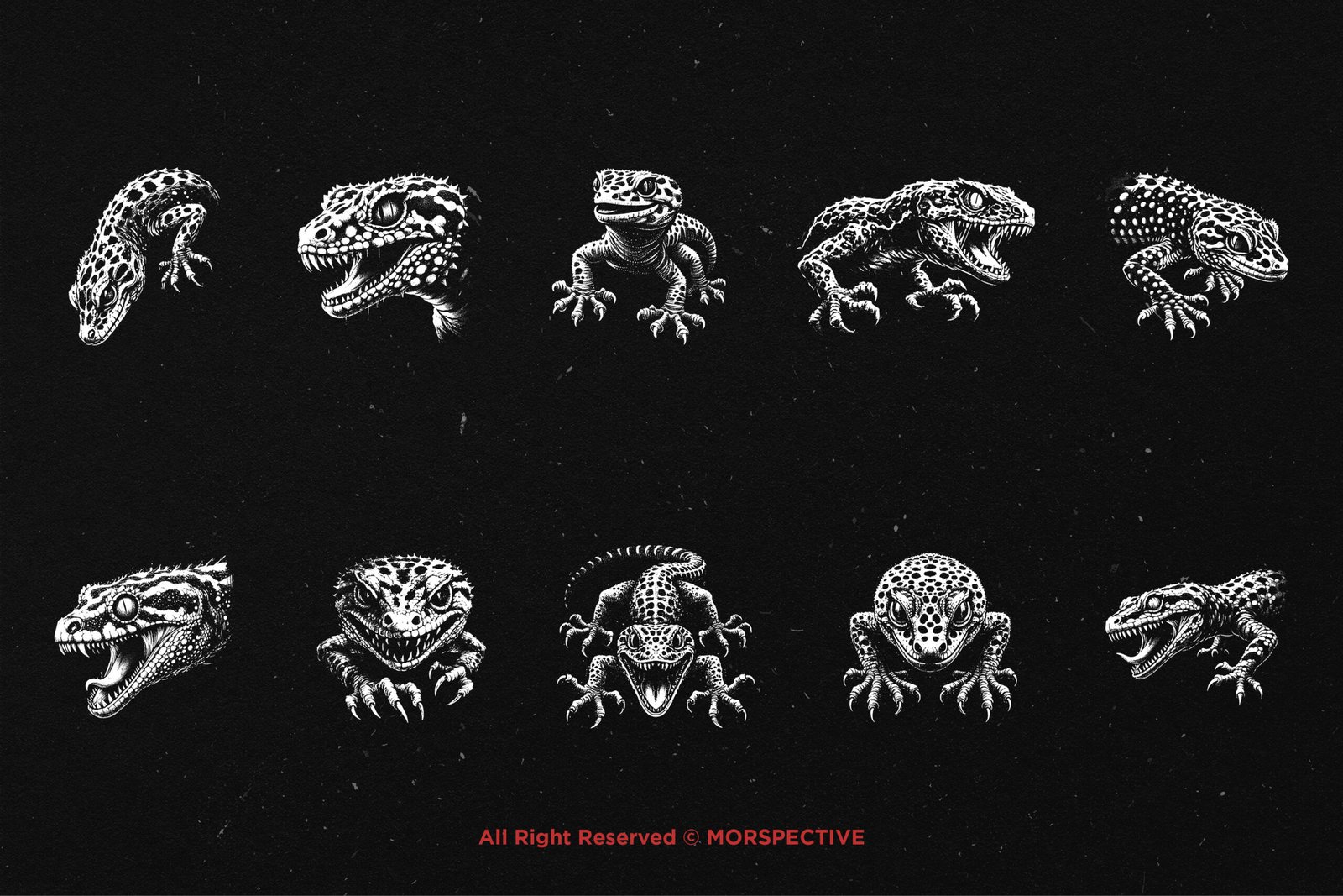 10 Bundle Dark Art Death Gecko 5 10 Bundle Dark Art Death Gecko - Image 5