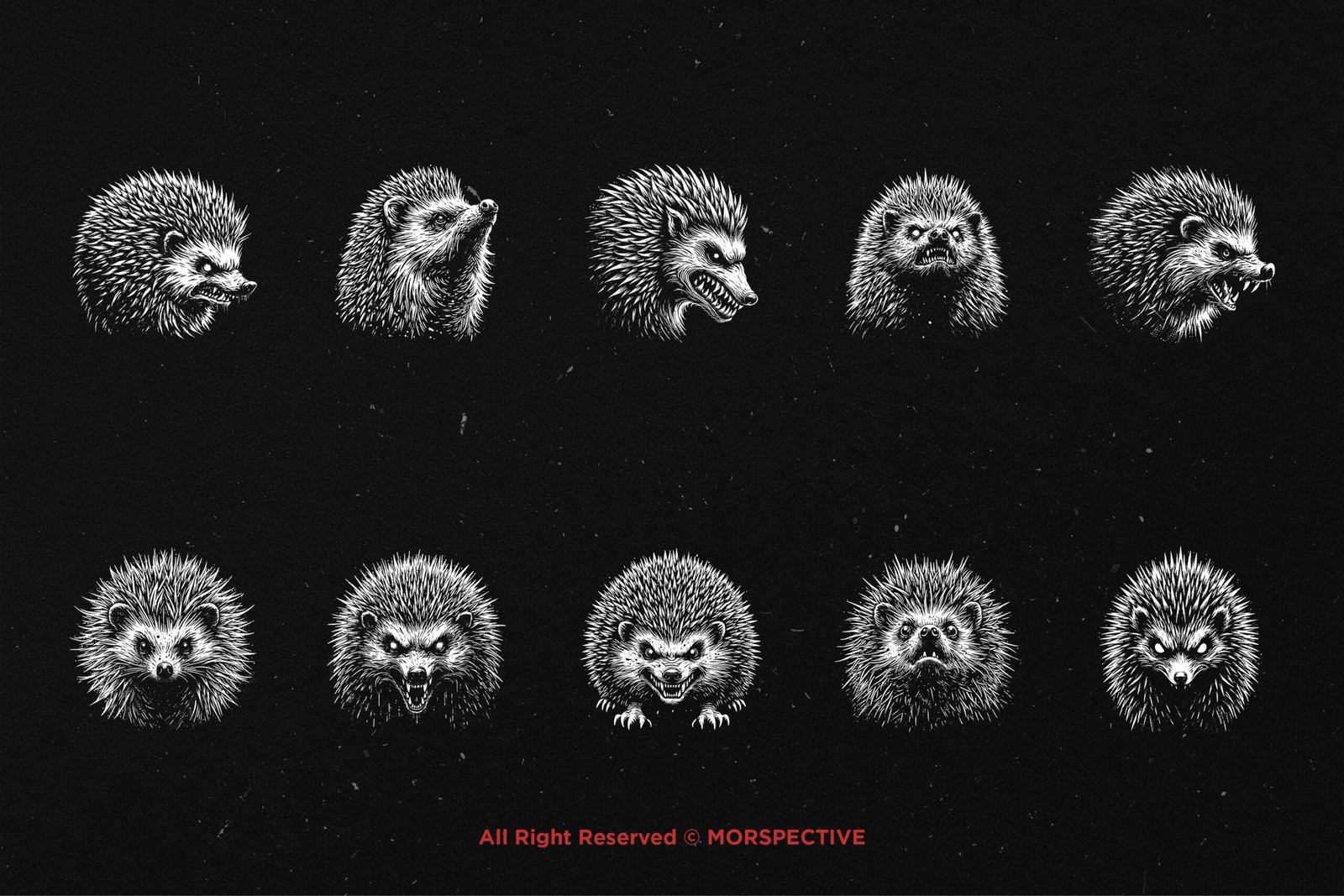 10 Bundle Dark Art Hedgehog 5 10 Bundle Dark Art Hedgehog - Image 5